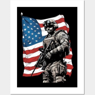 american soldier Posters and Art